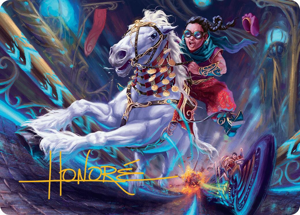 Gilded Ghoda Art Card (Gold-Stamped Signature) [Aetherdrift Art Series] | Spectrum Games
