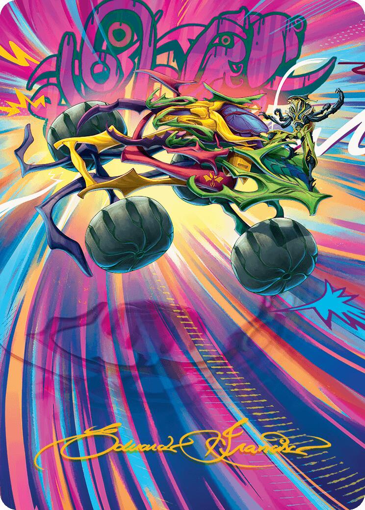 Thunderous Velocipede Art Card (Gold-Stamped Signature) [Aetherdrift Art Series] | Spectrum Games