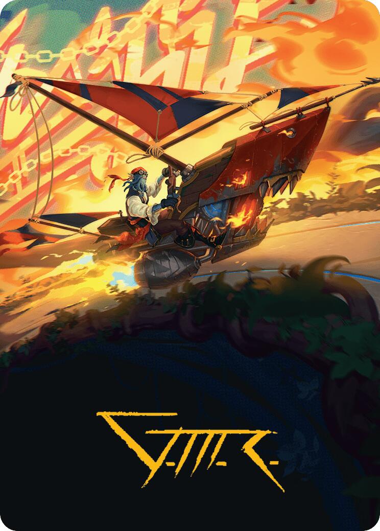 Boosted Sloop Art Card (Gold-Stamped Signature) [Aetherdrift Art Series] | Spectrum Games