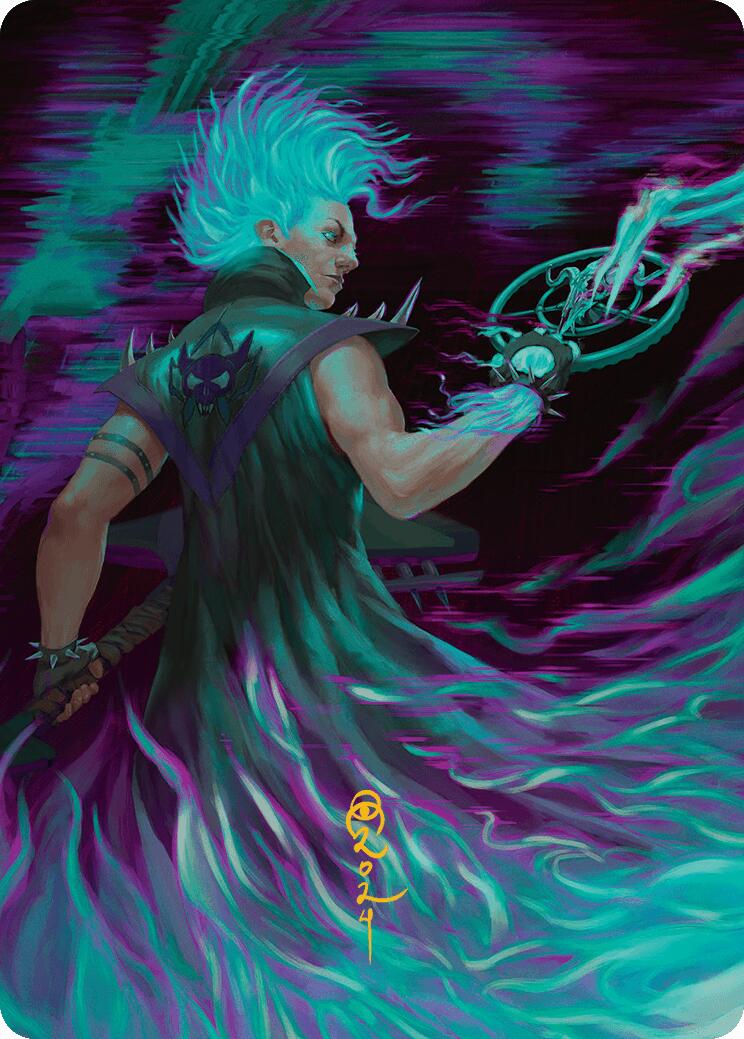 Winter, Cursed Rider Art Card (Gold-Stamped Signature) [Aetherdrift Art Series] | Spectrum Games