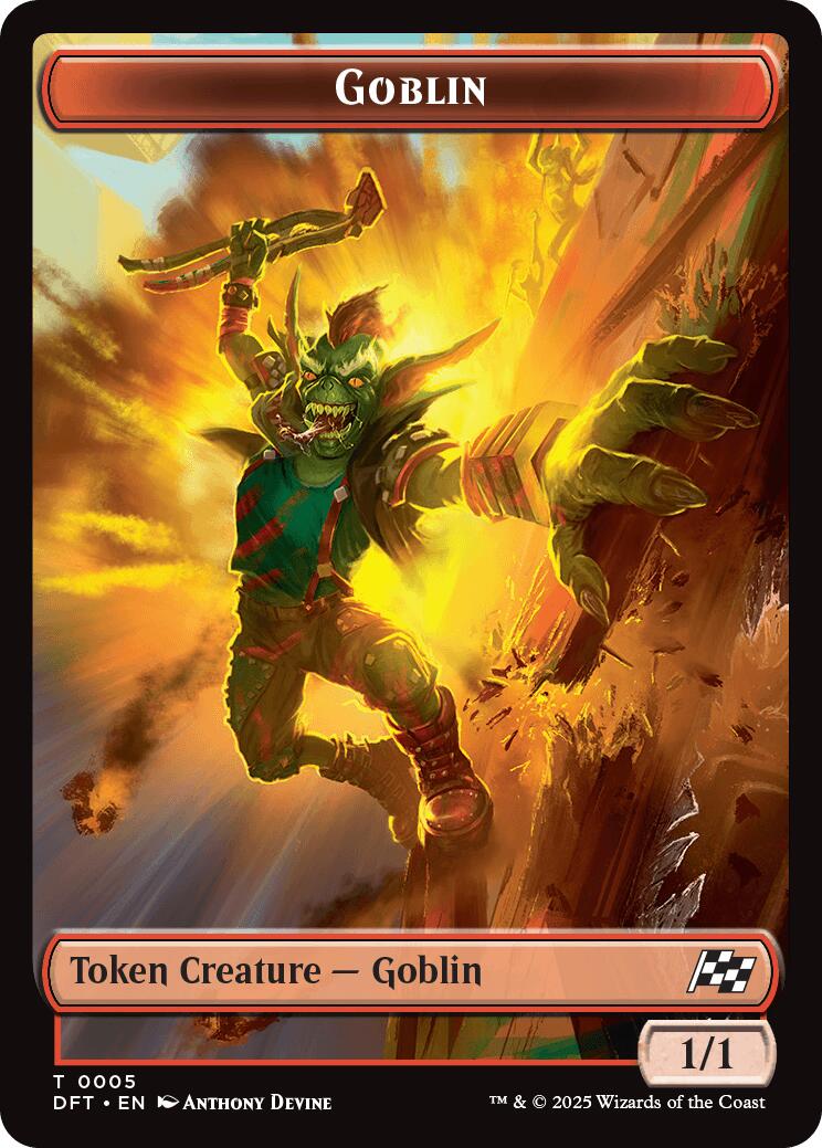 Goblin // Thopter (0010) Double-Sided Token [Aetherdrift Tokens] | Spectrum Games