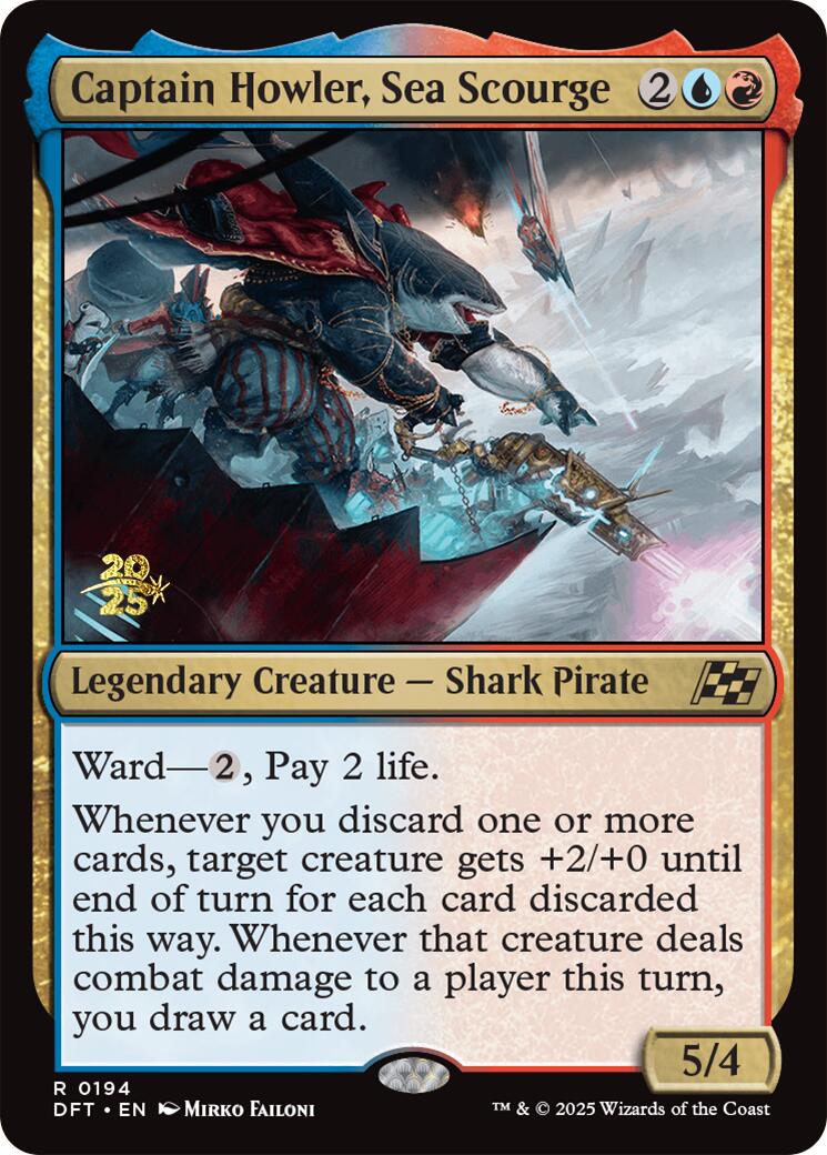 Captain Howler, Sea Scourge [Aetherdrift Prerelease Promos] | Spectrum Games