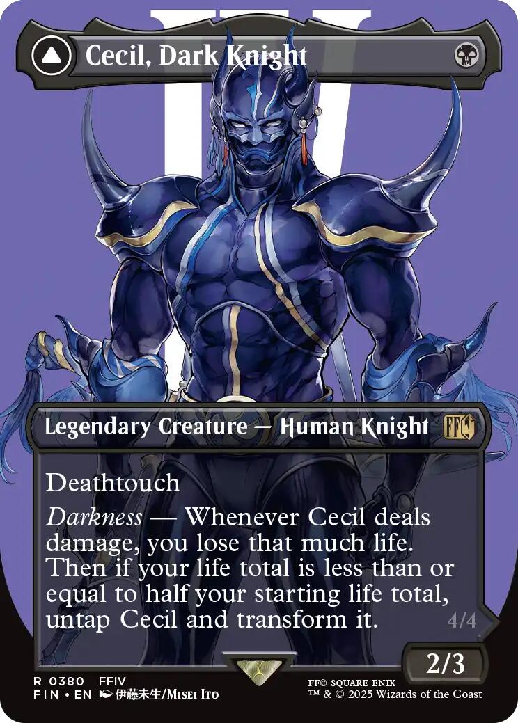 Cecil, Dark Knight // Cecil, Redeemed Paladin (Borderless) [FINAL FANTASY] | Spectrum Games