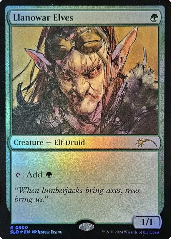 Llanowar Elves (0800) (Rainbow Foil) [Secret Lair Drop Series] | Spectrum Games
