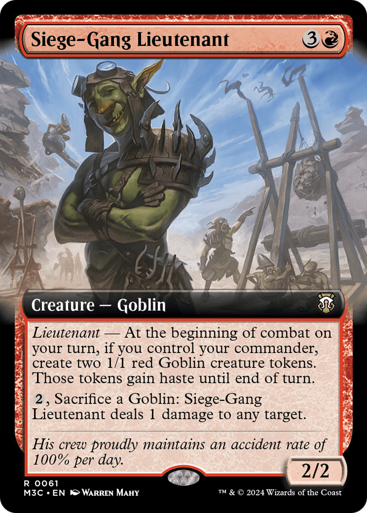 Siege-Gang Lieutenant (Extended Art) [Modern Horizons 3 Commander] | Spectrum Games