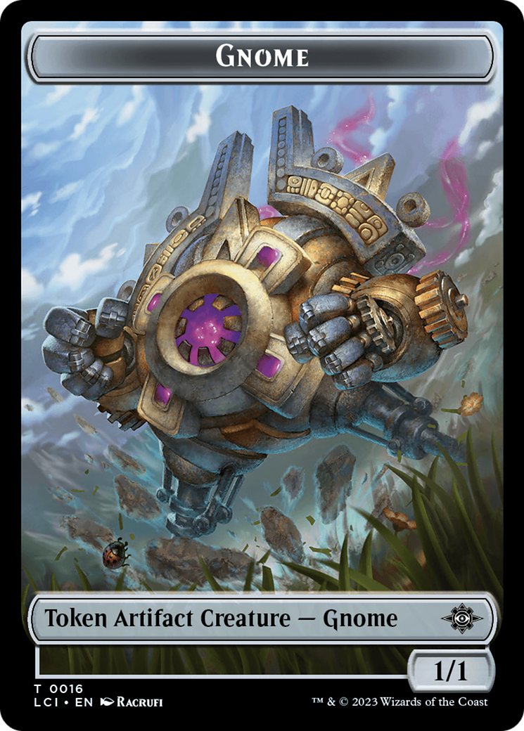 Gnome // Golem Double-Sided Token [The Lost Caverns of Ixalan Tokens] | Spectrum Games