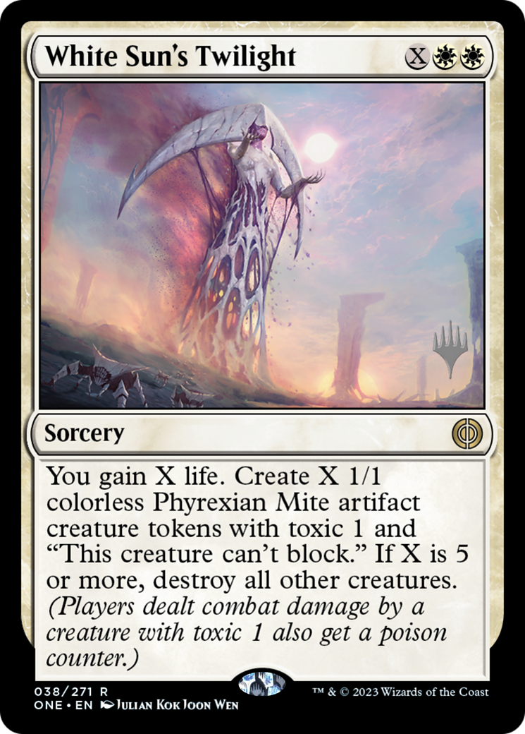 White Sun's Twilight (Promo Pack) [Phyrexia: All Will Be One Promos] | Spectrum Games