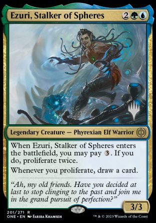 Ezuri, Stalker of Spheres (Promo Pack) [Phyrexia: All Will Be One Promos] | Spectrum Games