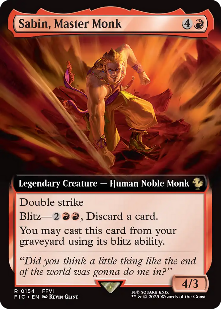 Sabin, Master Monk (Extended Art) [FINAL FANTASY Commander] | Spectrum Games