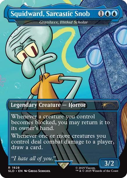 Squidward, Sarcastic Snob - Grazilaxx, Illithid Scholar [Secret Lair Drop Series] | Spectrum Games