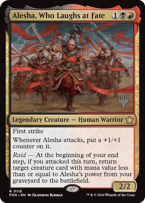Alesha, Who Laughs at Fate (Promo Pack) [Foundations Promos] | Spectrum Games