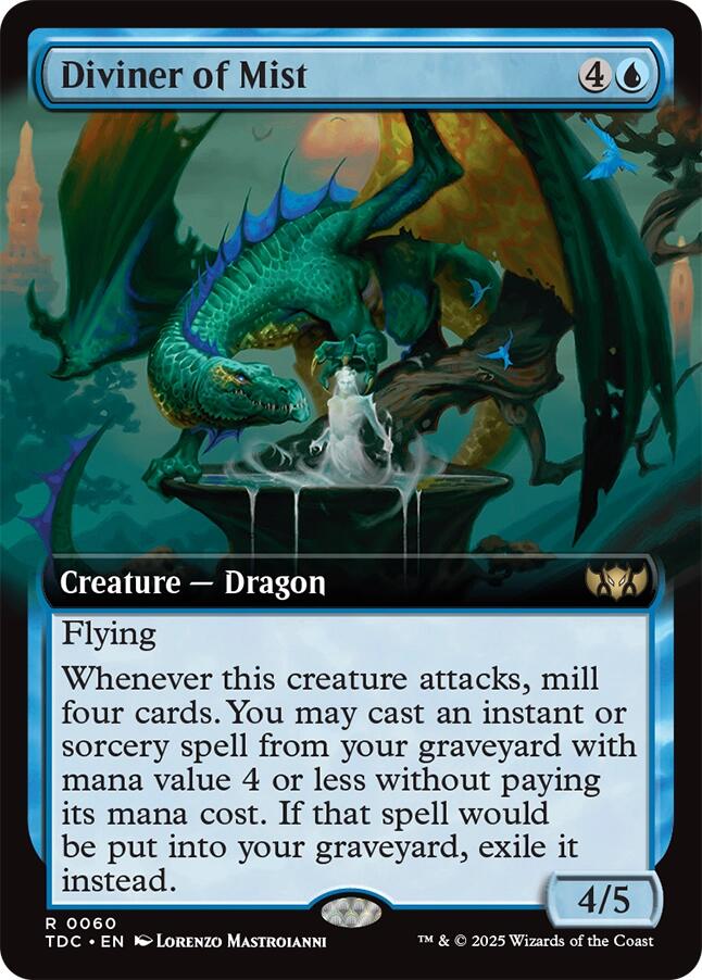 Diviner of Mist (Extended Art) [Tarkir: Dragonstorm Commander] | Spectrum Games