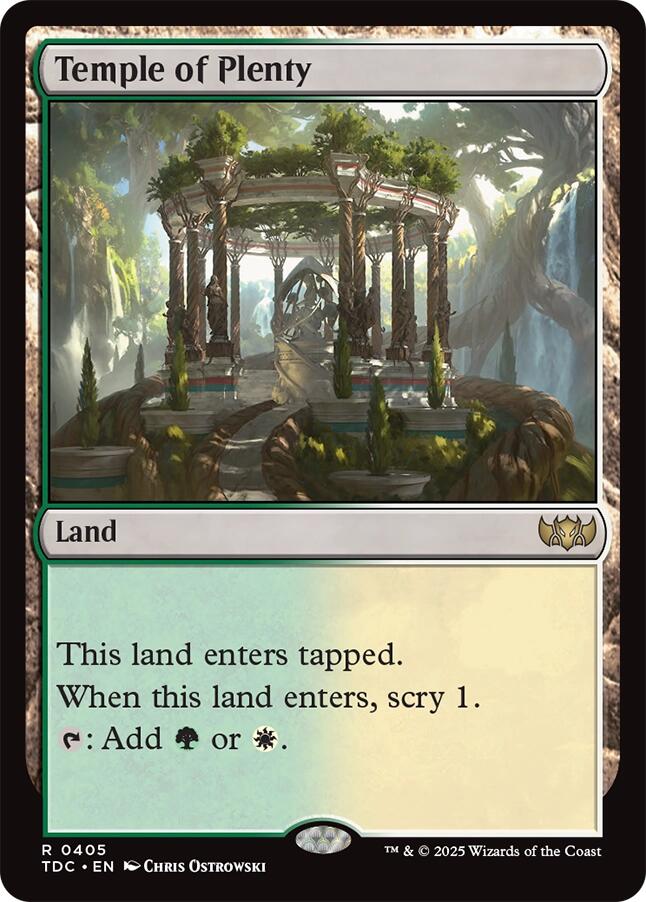 Temple of Plenty [Tarkir: Dragonstorm Commander] | Spectrum Games