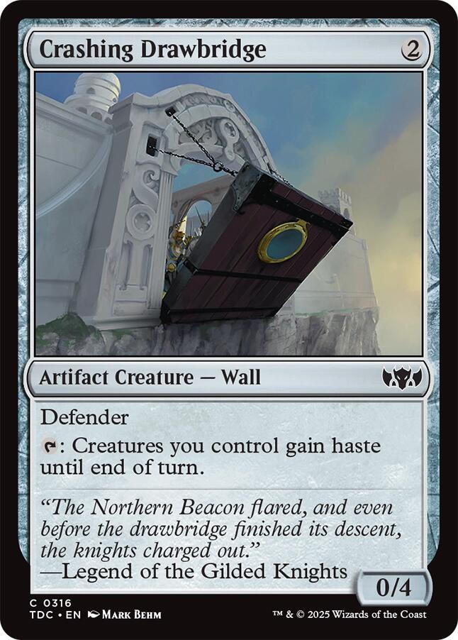 Crashing Drawbridge [Tarkir: Dragonstorm Commander] | Spectrum Games