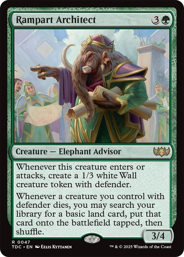 Rampart Architect [Tarkir: Dragonstorm Commander] | Spectrum Games