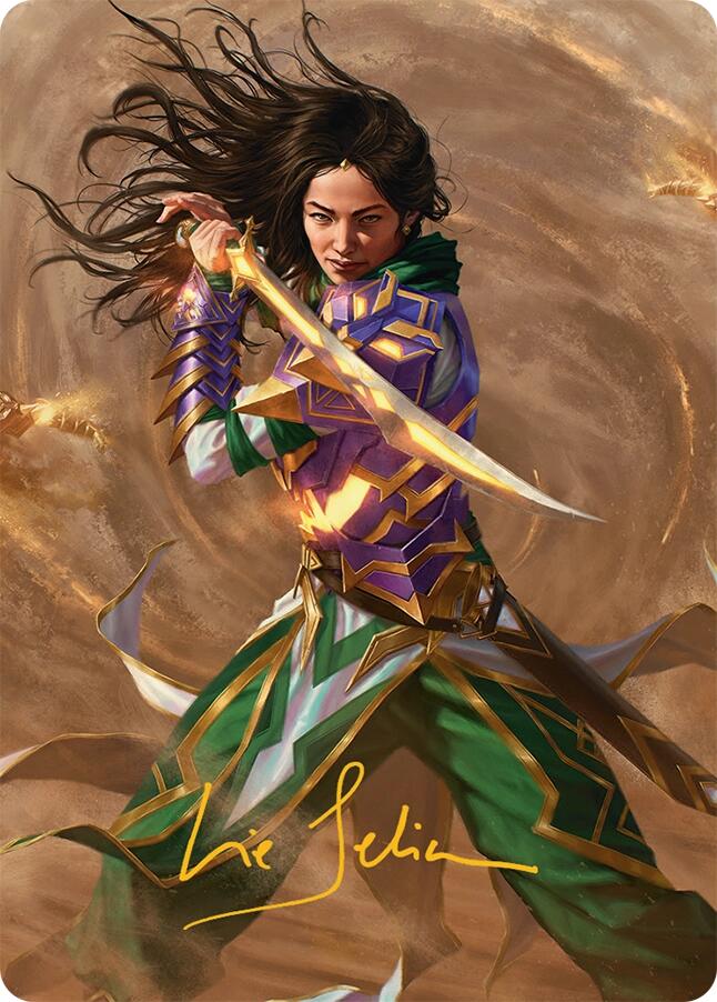 Descendant of Storms Art Card (2/54) (Gold-Stamped Signature) [Tarkir: Dragonstorm Art Series] | Spectrum Games