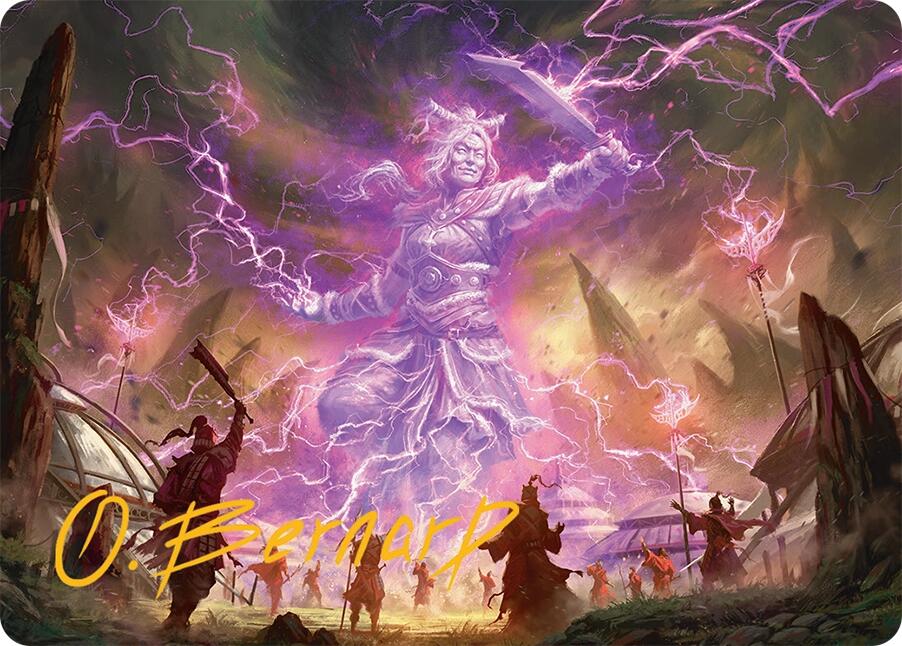 Smile at Death Art Card (4/54) (Gold-Stamped Signature) [Tarkir: Dragonstorm Art Series] | Spectrum Games