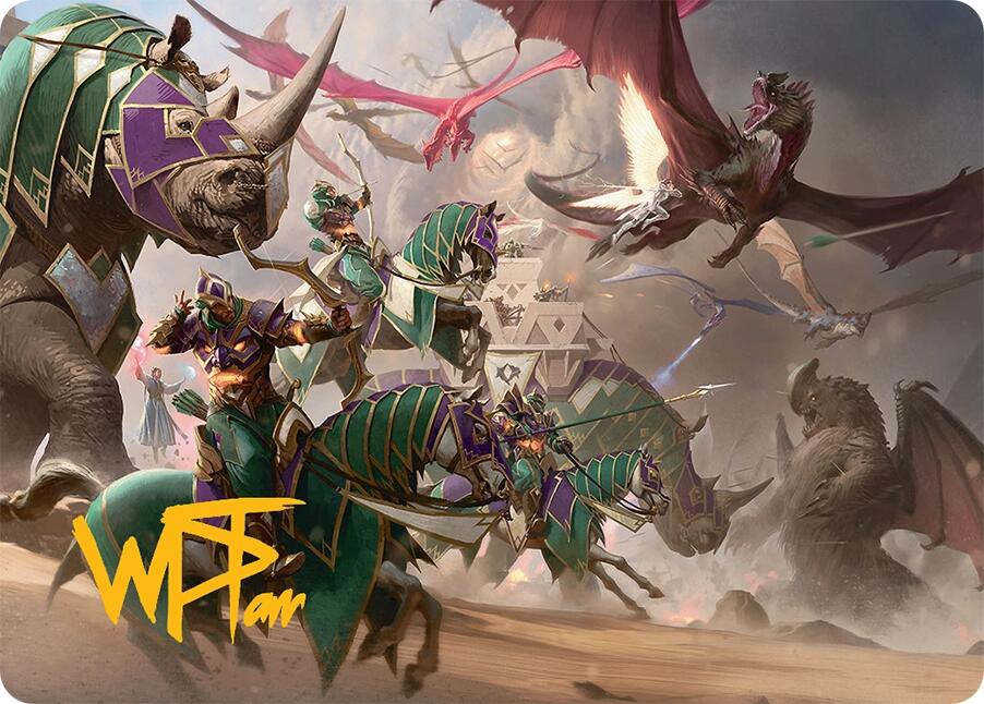 United Battlefront Art Card (5/54) (Gold-Stamped Signature) [Tarkir: Dragonstorm Art Series] | Spectrum Games