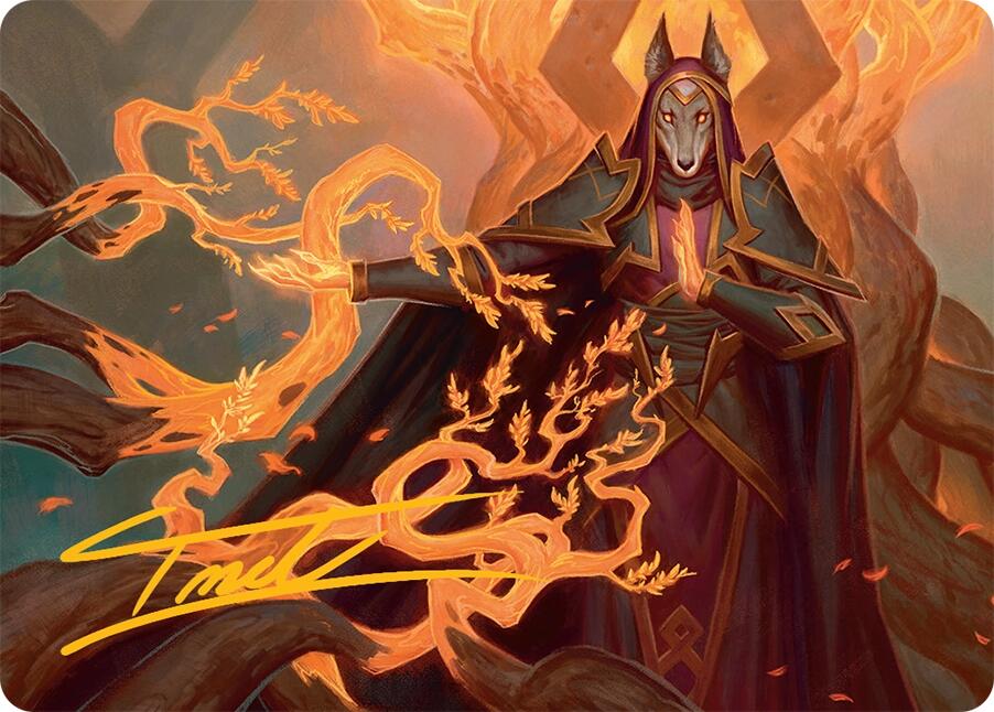 Abzan Devotee Art Card (10/54) (Gold-Stamped Signature) [Tarkir: Dragonstorm Art Series] | Spectrum Games