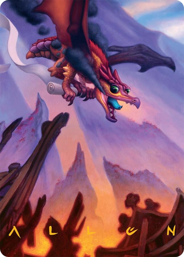 Scavenger Regent Art Card (45/54) (Gold-Stamped Signature) [Tarkir: Dragonstorm Art Series] | Spectrum Games