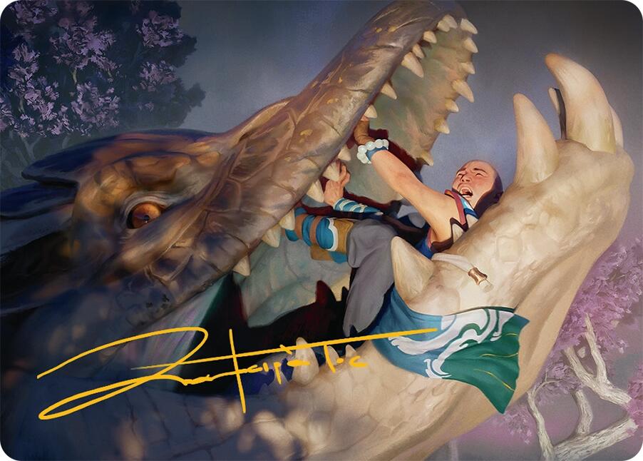 Jaws of Defeat Art Card (53/54) (Gold-Stamped Signature) [Tarkir: Dragonstorm Art Series] | Spectrum Games