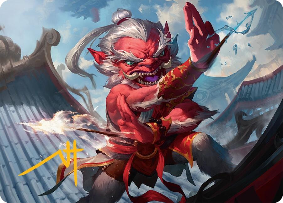 Devoted Duelist Art Card (15/54) (Gold-Stamped Signature) [Tarkir: Dragonstorm Art Series] | Spectrum Games