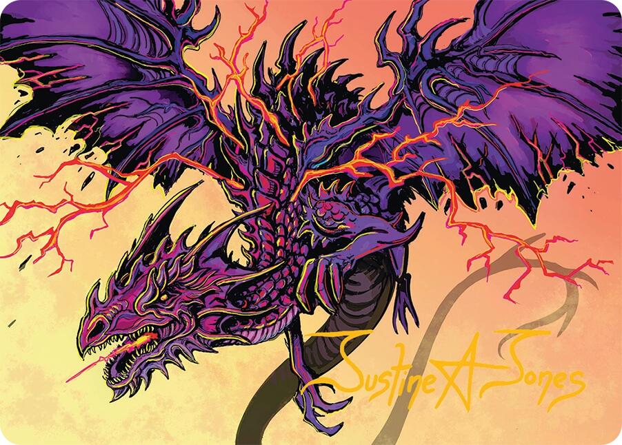 Stormshriek Feral Art Card (35/54) (Gold-Stamped Signature) [Tarkir: Dragonstorm Art Series] | Spectrum Games