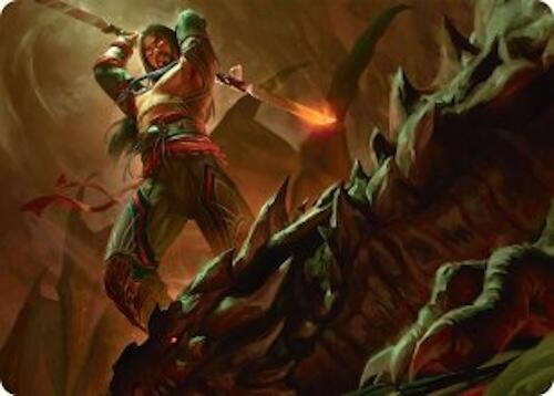 Sarkhan's Resolve Art Card (18/54) [Tarkir: Dragonstorm Art Series] | Spectrum Games