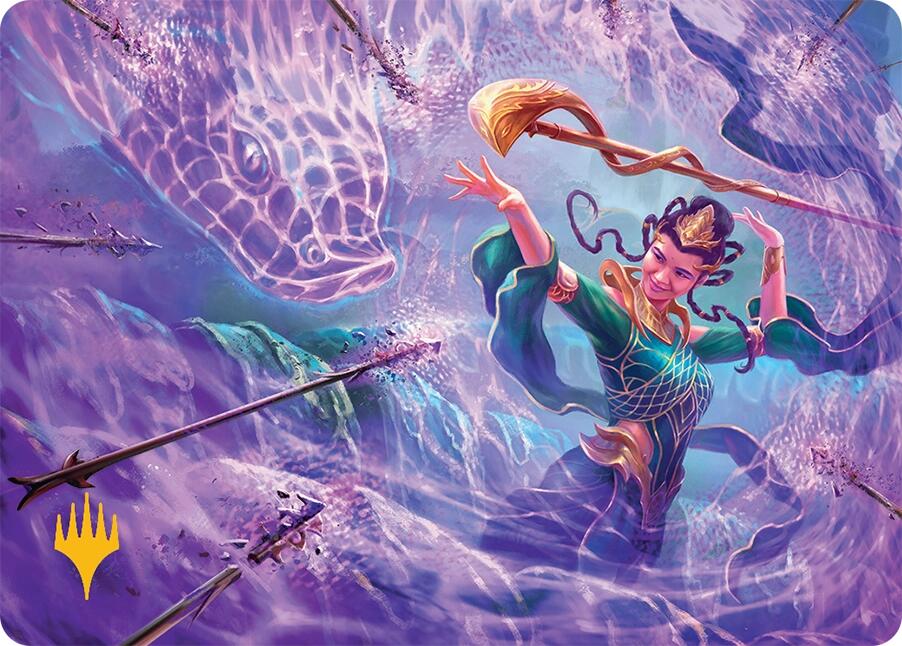 Snakeskin Veil Art Card (19/54) (Gold-Stamped Signature) [Tarkir: Dragonstorm Art Series] | Spectrum Games