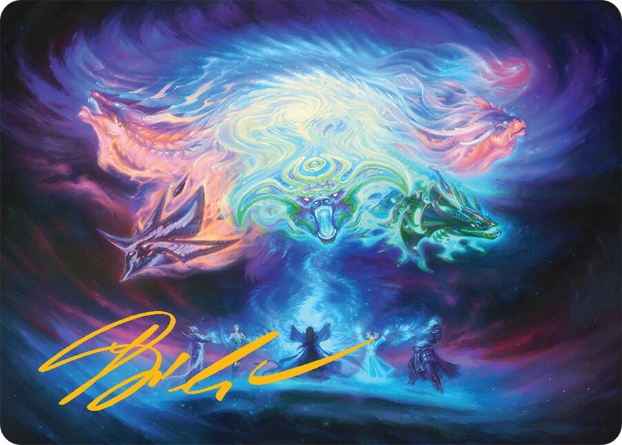 Call the Spirit Dragons Art Card (21/54) (Gold-Stamped Signature) [Tarkir: Dragonstorm Art Series] | Spectrum Games