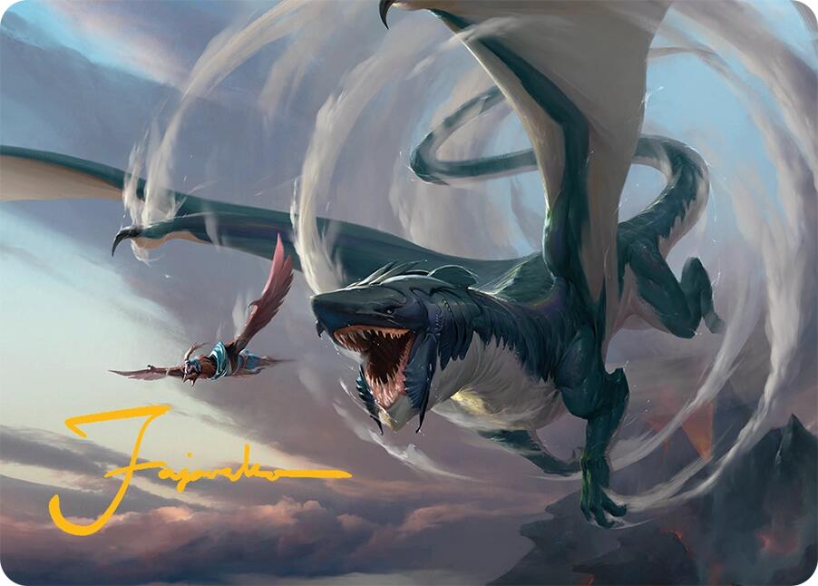 Whirlwing Stormbrood Art Card (27/54) (Gold-Stamped Signature) [Tarkir: Dragonstorm Art Series] | Spectrum Games