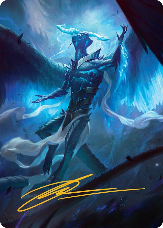 Ugin, Eye of the Storms Art Card (1/54) (Gold-Stamped Signature) [Tarkir: Dragonstorm Art Series] | Spectrum Games