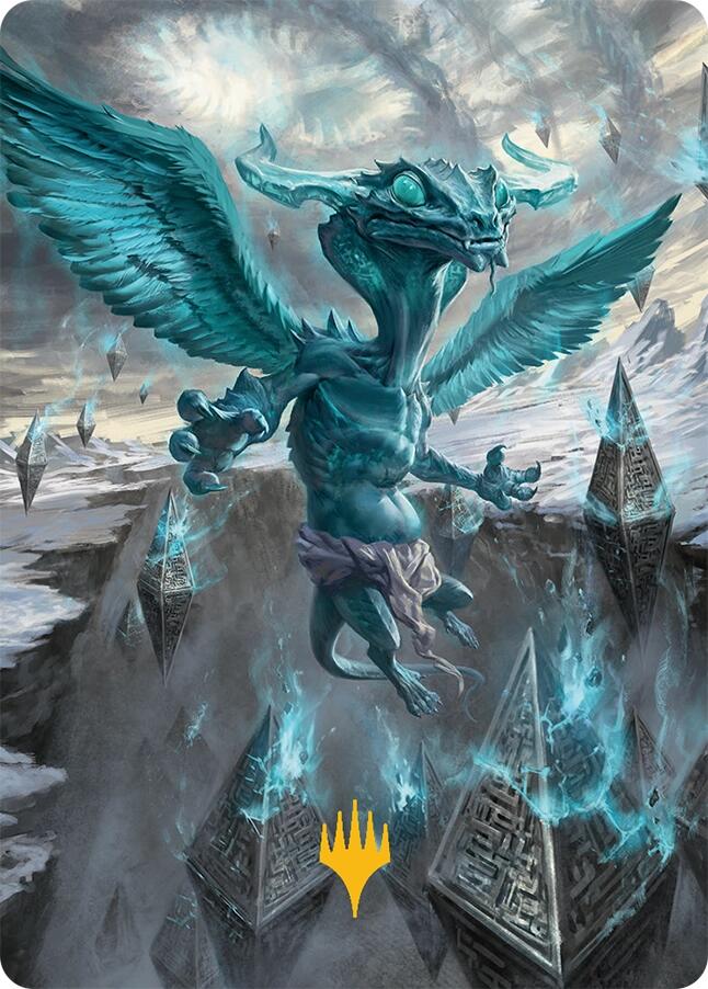 Ugin, Eye of the Storms Art Card (47/54) (Gold-Stamped Signature) [Tarkir: Dragonstorm Art Series] | Spectrum Games