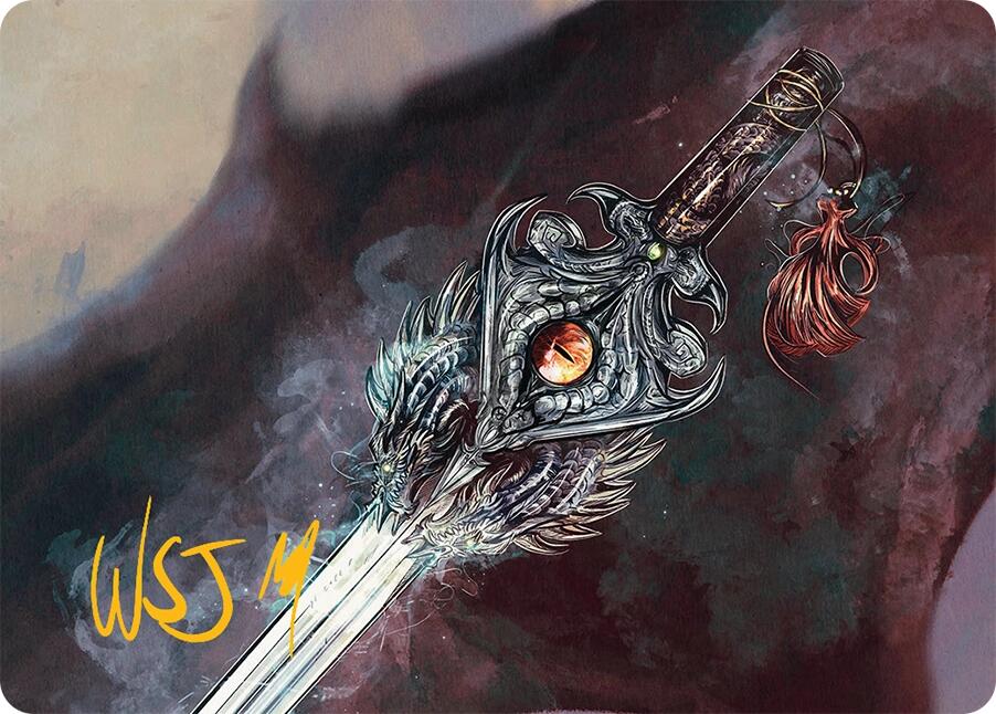 Dragonfire Blade Art Card (40/54) (Gold-Stamped Signature) [Tarkir: Dragonstorm Art Series] | Spectrum Games