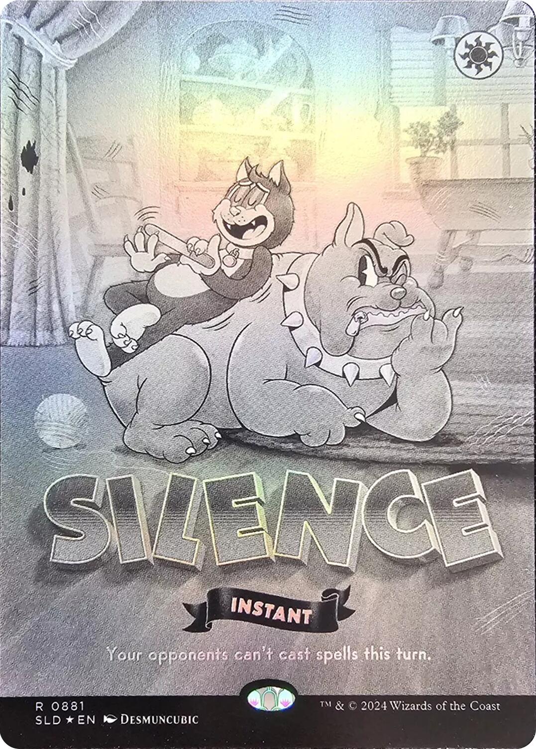 Silence (0881) (Black & White Foil) [Secret Lair Drop Series] | Spectrum Games