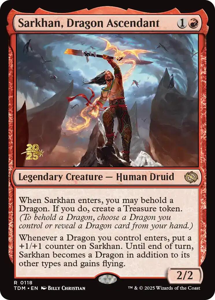 Sarkhan, Dragon Ascendant [Tarkir: Dragonstorm Prerelease Promos] | Spectrum Games