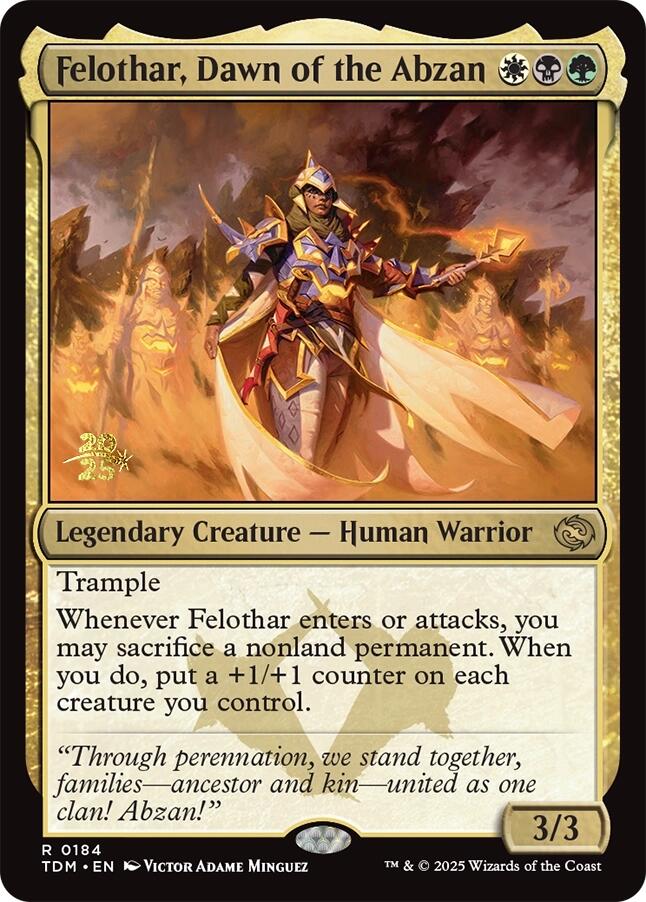 Felothar, Dawn of the Abzan [Tarkir: Dragonstorm Prerelease Promos] | Spectrum Games