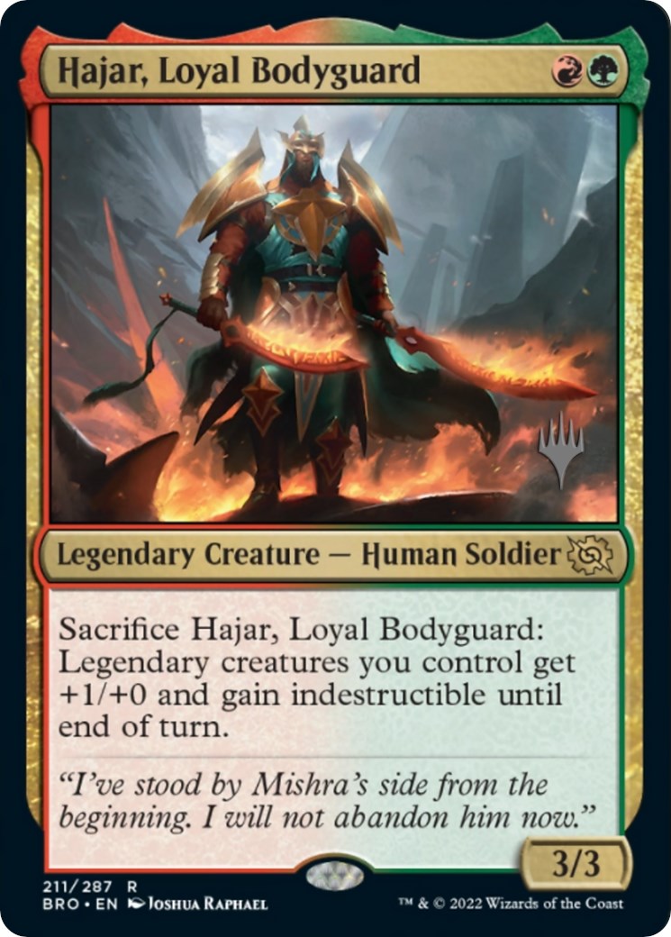 Hajar, Loyal Bodyguard (Promo Pack) [The Brothers' War Promos] | Spectrum Games