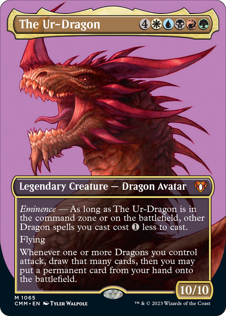 The Ur-Dragon (Borderless Textured Foil Frame Break) [Commander Masters] | Spectrum Games