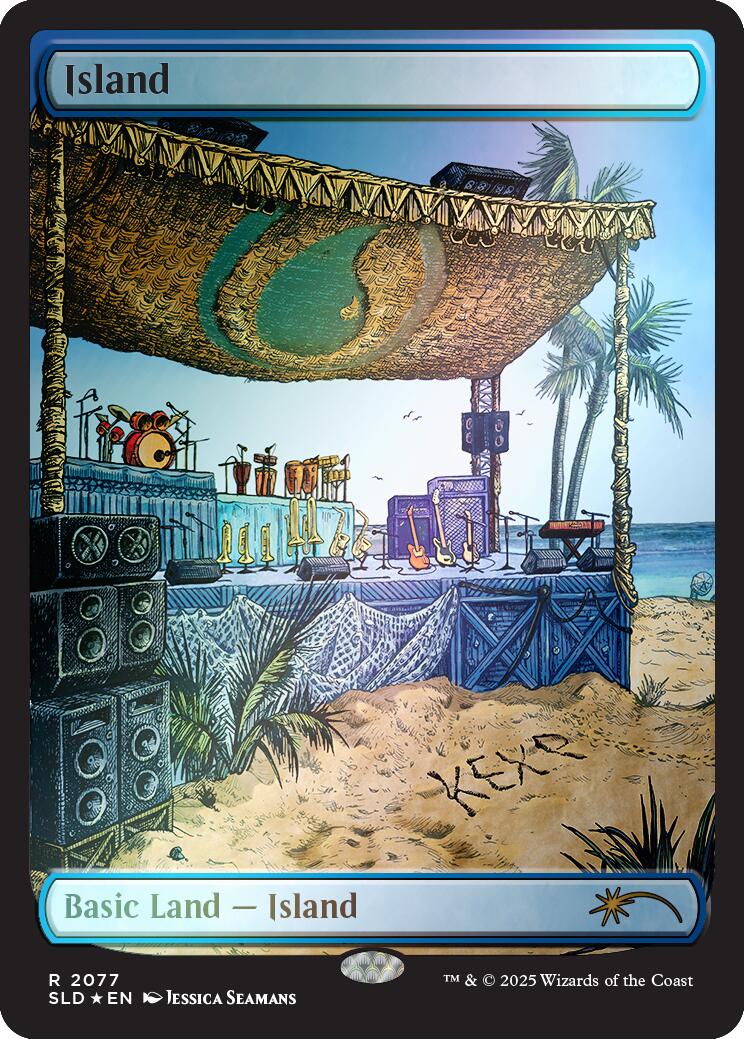Island (2077) (Rainbow Foil) [Secret Lair Drop Series] | Spectrum Games