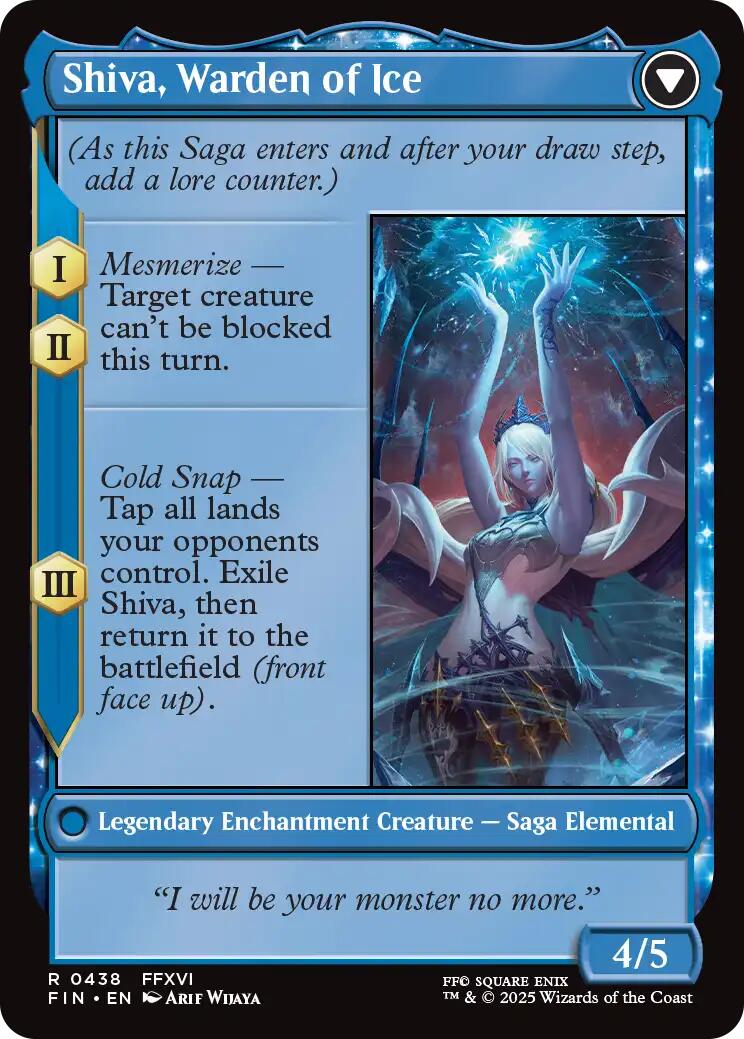 Jill, Shiva's Dominant // Shiva, Warden of Ice (Extended Art) [FINAL FANTASY] | Spectrum Games