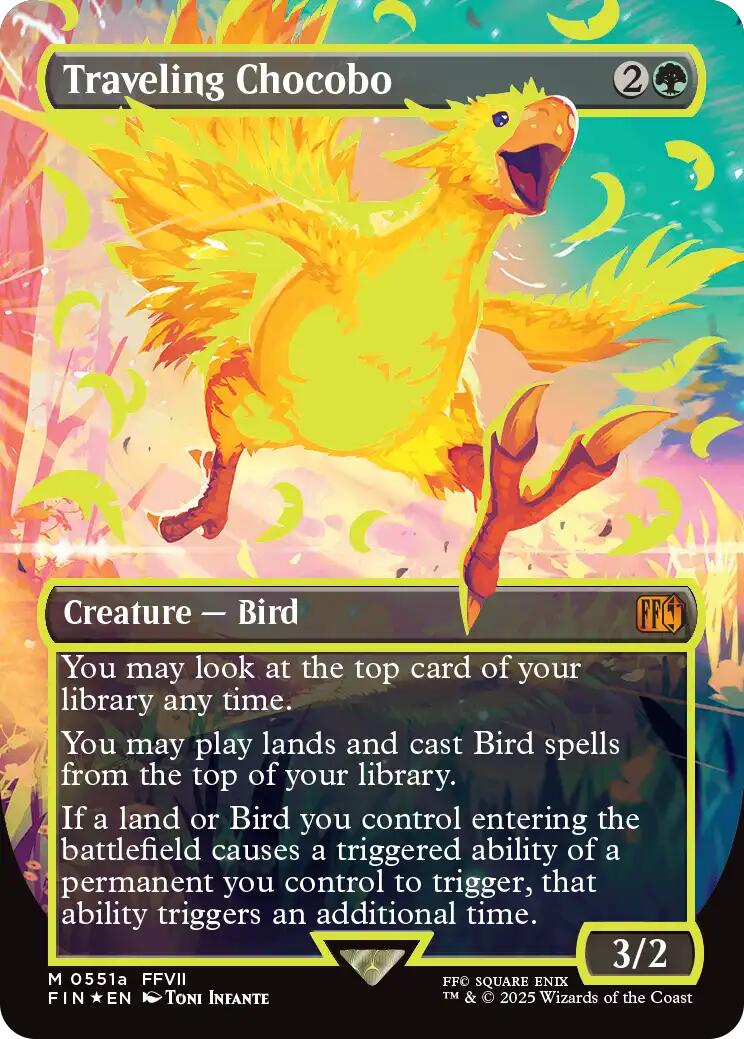Traveling Chocobo (Borderless) (Neon Ink Yellow) [FINAL FANTASY] | Spectrum Games