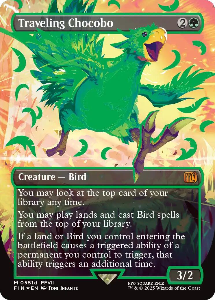 Traveling Chocobo (Borderless) (Neon Ink Green) [FINAL FANTASY] | Spectrum Games
