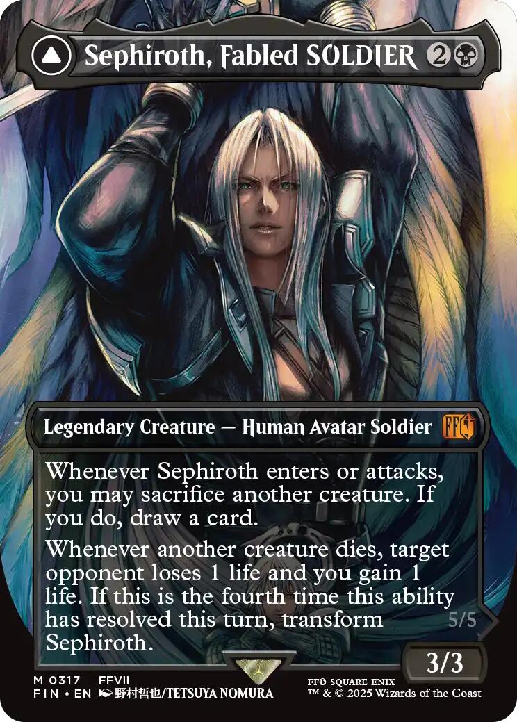 Sephiroth, Fabled SOLDIER // Sephiroth, One-Winged Angel (Borderless) (0317) [FINAL FANTASY] | Spectrum Games