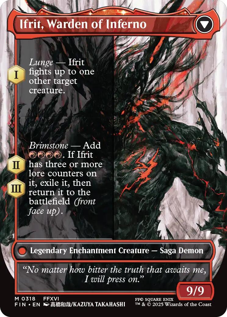 Clive, Ifrit's Dominant // Ifrit, Warden of Inferno (Borderless) (0318) [FINAL FANTASY] | Spectrum Games