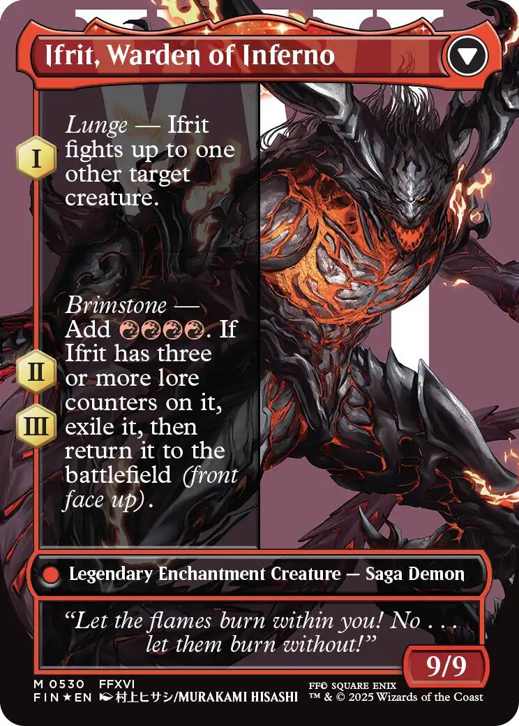 Clive, Ifrit's Dominant // Ifrit, Warden of Inferno (Borderless) (Surge Foil) [FINAL FANTASY] | Spectrum Games