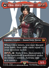Clive, Ifrit's Dominant // Ifrit, Warden of Inferno (Borderless) (Surge Foil) [FINAL FANTASY] | Spectrum Games