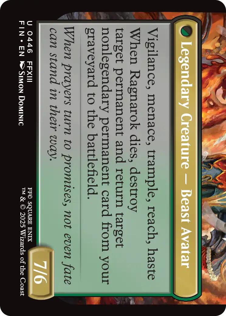 Fang, Fearless l'Cie (Extended Art) [FINAL FANTASY] | Spectrum Games