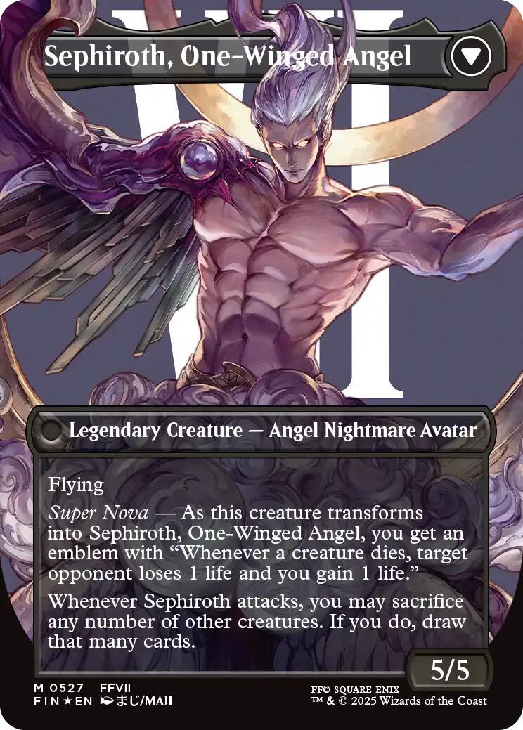 Sephiroth, Fabled SOLDIER // Sephiroth, One-Winged Angel (Borderless) (Surge Foil) [FINAL FANTASY] | Spectrum Games
