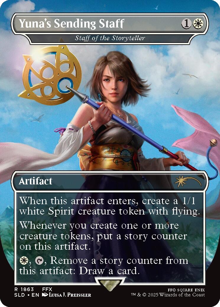 Yuna's Sending Staff - Staff of the Storyteller [Secret Lair Drop Series] | Spectrum Games
